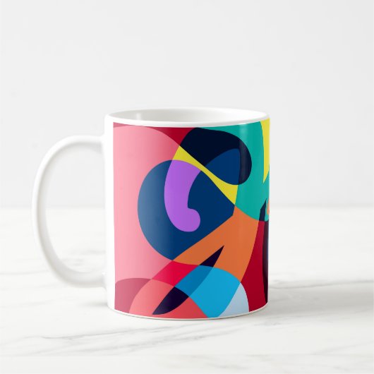 Mug Arrière - plan Abstrait psychédélique liquide colo (Gauche)