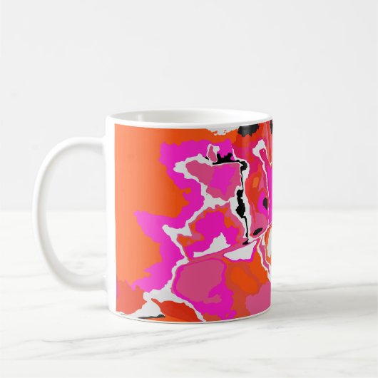 Mug Arrière - plan Acid Vivid Digital Psychedelic bril (Gauche)