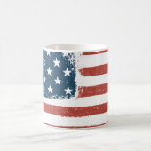 Mug Arrière - plan américain de Grunge Drapeau. Versio (Centre)
