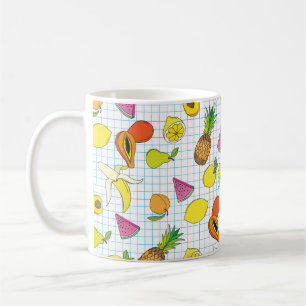 Mug Arrière - plan aux fruits juteux. Patte de fruits 