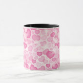 Mug Arrière - plan avec des coeurs (Centre)