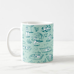 Mug Arrière - plan avec des filles de plage d'été. Pat