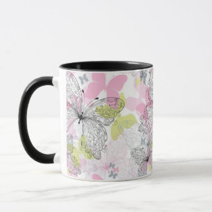 Mug Arrière - plan avec le papillon