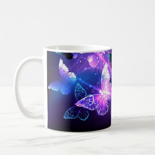 Mug Arrière - plan avec papillons de nuit (Gauche)