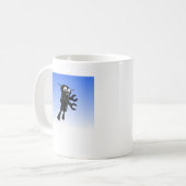 Mug Arrière - plan Black Flying Robot Blue Sky (Devant gauche)