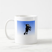 Mug Arrière - plan Black Flying Robot Blue Sky (Gauche)