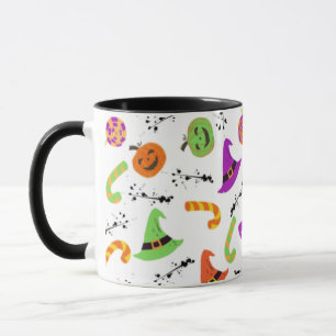 Mug Arrière - plan blanc à motifs Halloween amusant