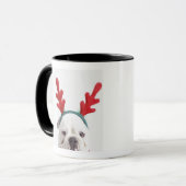 Mug arrière - plan blanc, bouledogue masculin blanc, (Devant gauche)