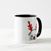 Mug arrière - plan blanc, bouledogue masculin blanc, (Devant droit)