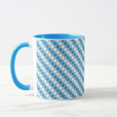 Mug arrière - plan Bleu-blanc de carrés (Gauche)