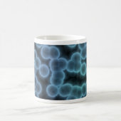 Mug Arrière - plan bleu de bactéries (Centre)