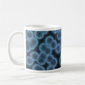 Mug Arrière - plan bleu de bactéries (Gauche)