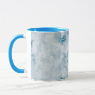 Mug Arrière - plan bleu de marbre de texture