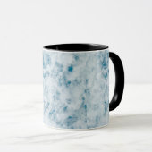 Mug Arrière - plan bleu de marbre de texture (Devant droit)