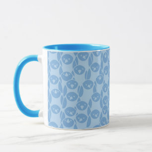 Mug Arrière - plan bleu de motif de pingouins