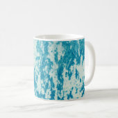 Mug Arrière - plan bleu texturé en tissu dense. Con (Devant droit)