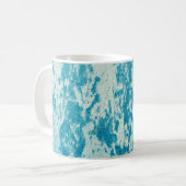 Mug Arrière - plan bleu texturé en tissu dense. Con (Devant gauche)