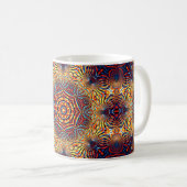 Mug arrière - plan carré Abstrait. Décora ronde symétr (Devant droit)