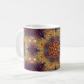 Mug arrière - plan carré Abstrait. Décora ronde symétr (Devant gauche)