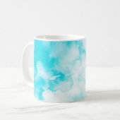 Mug Arrière - plan d'aquarelle bleu (Devant gauche)