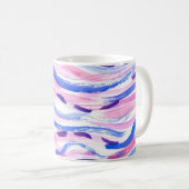 Mug arrière - plan d'aquarelle rayée Abstrait. Brosse (Devant droit)