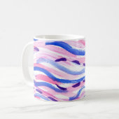 Mug arrière - plan d'aquarelle rayée Abstrait. Brosse (Devant gauche)
