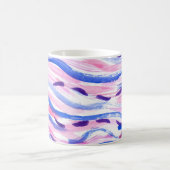 Mug arrière - plan d'aquarelle rayée Abstrait. Brosse (Centre)
