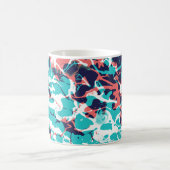 Mug Arrière - plan d'art en papier marbré Abstrait (Centre)