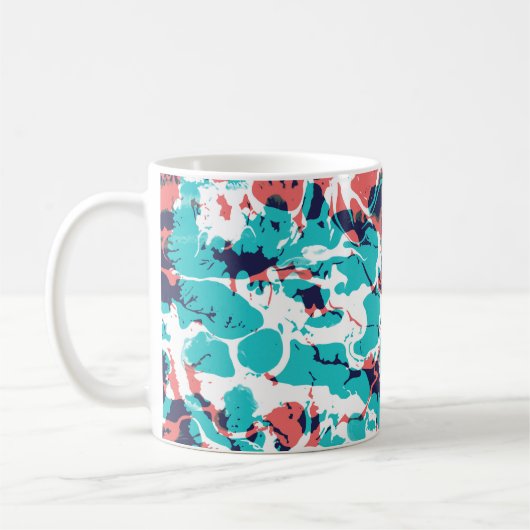 Mug Arrière - plan d'art en papier marbré Abstrait (Gauche)