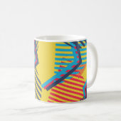 Mug Arrière - plan d'art pop, texture géométrique abst (Devant droit)