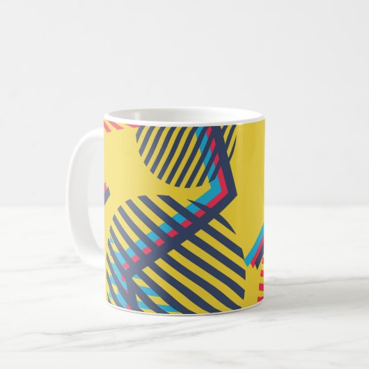 Mug Arrière - plan d'art pop, texture géométrique abst (Devant gauche)