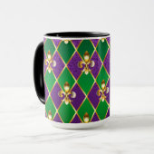 Mug Arrière - plan de bijoux Mardi Gras (Devant gauche)