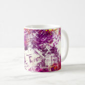 Mug Arrière - plan de blocs Abstraits foncés (Devant droit)