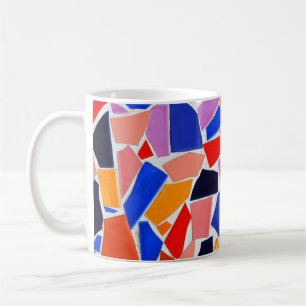 Mug Arrière - plan de carreaux Abstraits colorés