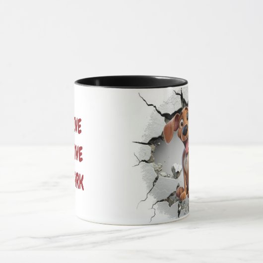 Mug Arrière - plan de chiot mignon (Centre)