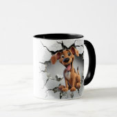 Mug Arrière - plan de chiot mignon (Devant droit)