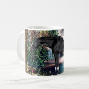 Mug Arrière - plan de chute d'eau Black Appaloosa Hors