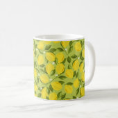 Mug Arrière - plan de citrons. Arrière-plan de chevauc (Devant droit)