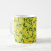 Mug Arrière - plan de citrons. Arrière-plan de chevauc (Devant gauche)