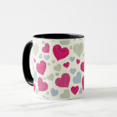 Mug Arrière - plan de coeurs (Devant gauche)