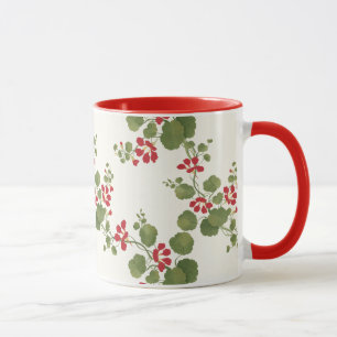 Mug Arrière - plan de crèmes de Nasturtium rouge