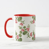 Mug Arrière - plan de crèmes de Nasturtium rouge (Gauche)
