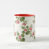 Mug Arrière - plan de crèmes de Nasturtium rouge (Centre)