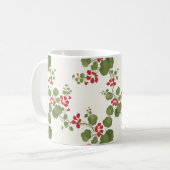 Mug Arrière - plan de crèmes de Nasturtium rouge (Devant gauche)