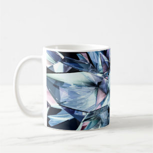 Mug Arrière - plan de cristal de triangle technologiqu
