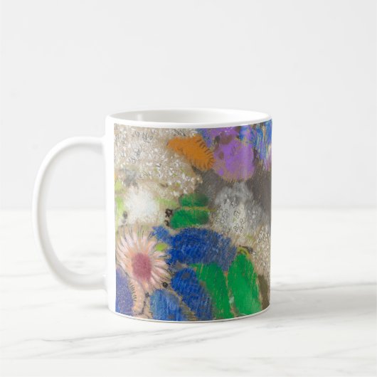 Mug Arrière - plan de fleurs abstrait d'Odilon Redon. (Gauche)