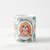 Mug Arrière - plan de fleurs classiques Cavalier King  (Centre)