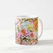 Mug Arrière - plan de fleurs d'été, bouquets de fleurs (Devant droit)