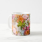 Mug Arrière - plan de fleurs d'été, bouquets de fleurs (Devant gauche)
