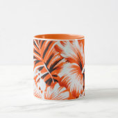 Mug Arrière - plan de fleurs d'Hibiscus (Centre)